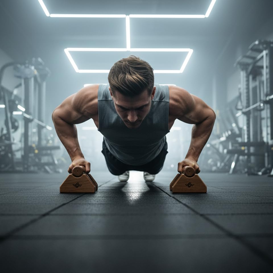 Wooden Push Up Bar Stand for Home And Gym Workouts