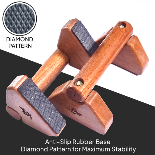 Wooden Push Up Bar Stand for Home And Gym Workouts