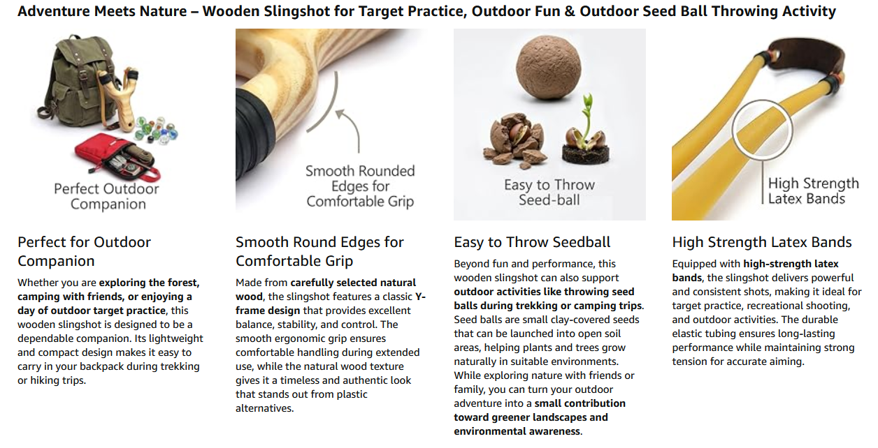 Slingshot Catapult Handmade Pocket Shooter Series - Pro Shooter