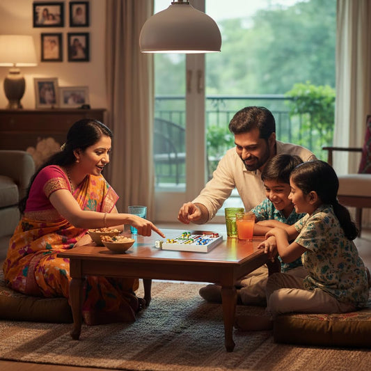 Ludo Board Game for Kids And Adults, Compact Travel Edition