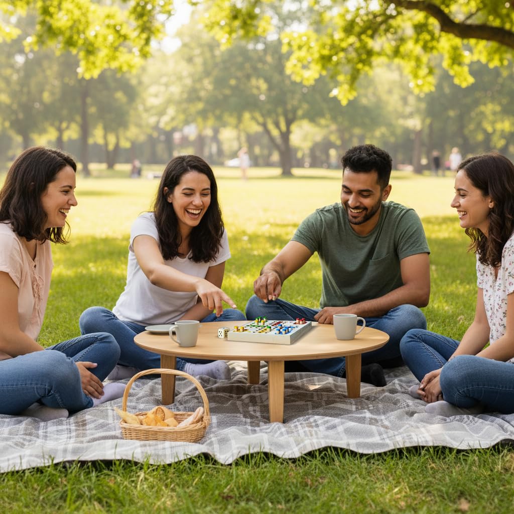 Ludo Board Game for Kids And Adults, Compact Travel Edition