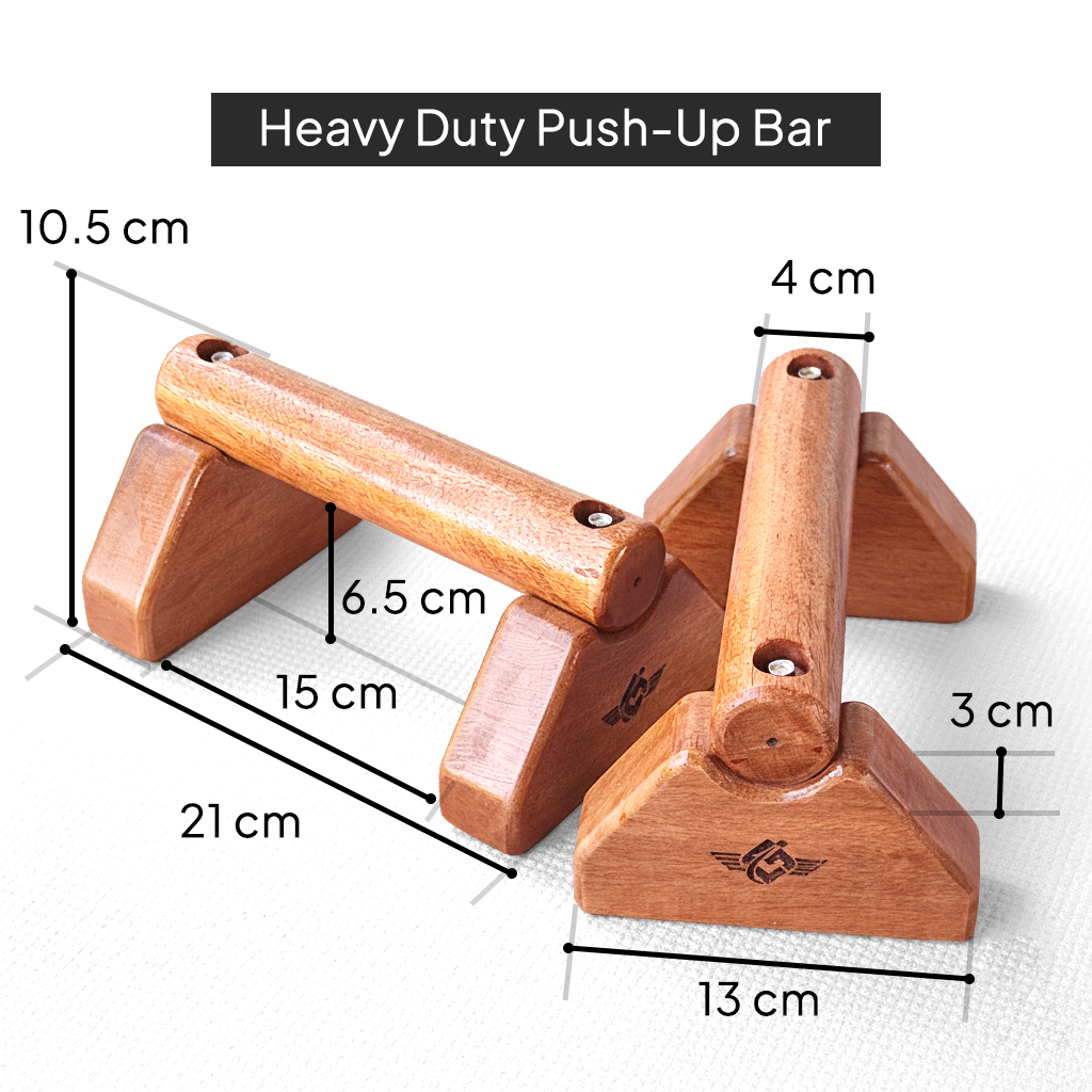 Wooden Push Up Bar Stand for Home And Gym Workouts